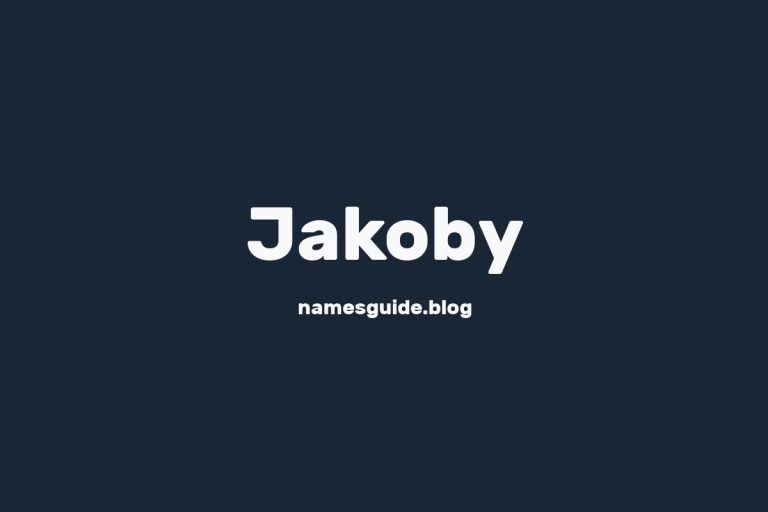 70+ Perfect Middle Names for Jakoby