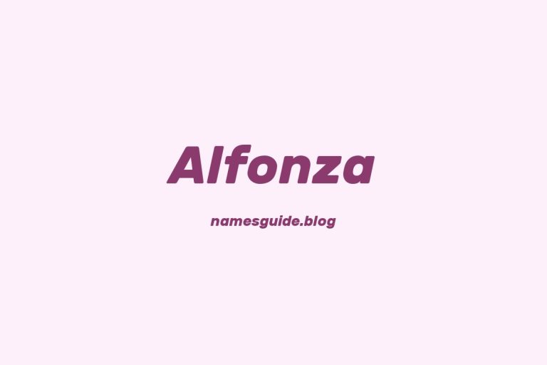 54+ Middle Names for Alfonza: Find the Perfect Fit