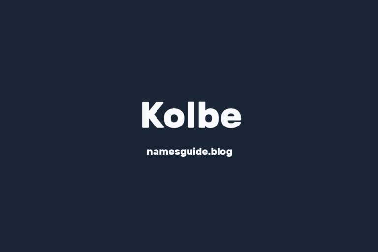 64+ Middle Names for Kolbe: The Ultimate Guide