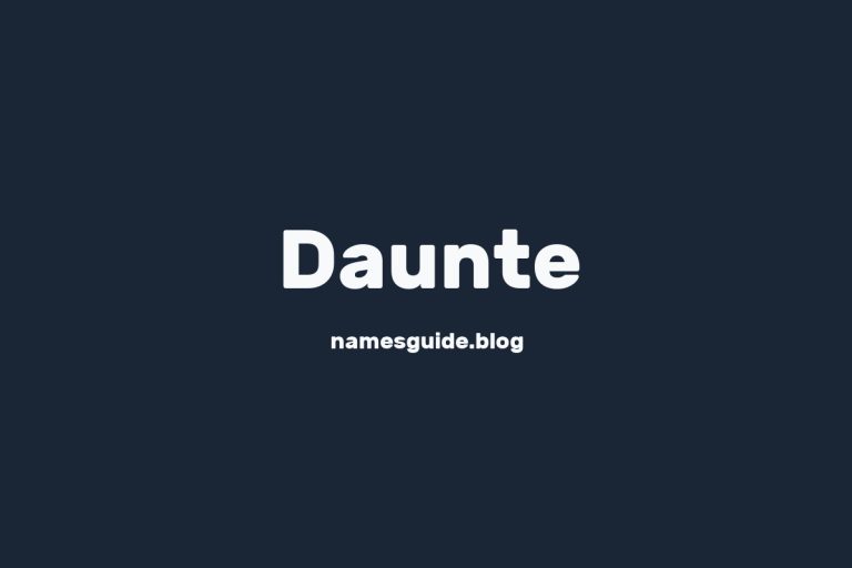 66+ Awesome Middle Names for Daunte