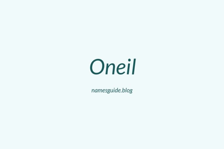 83+ Middle Names for Oneil: The Ultimate Guide