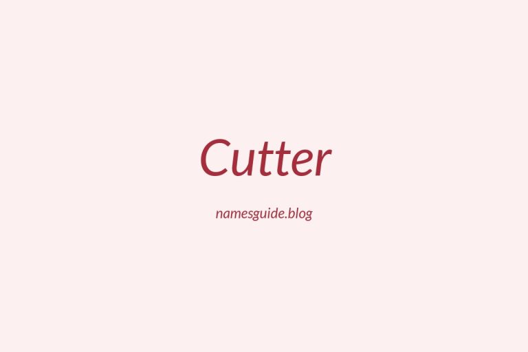 72+ Middle Names for Cutter: The Ultimate Guide