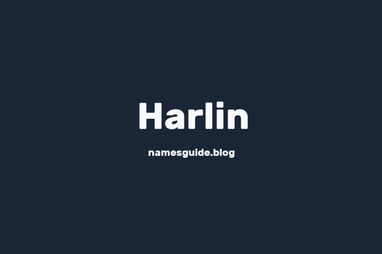 38+ Perfect Middle Names for Harlin