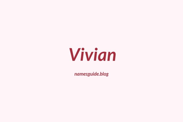 39+ Beautiful Middle Names for Vivian