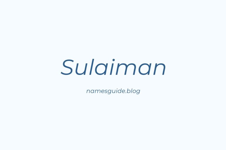 36+ Perfect Middle Names for Sulaiman