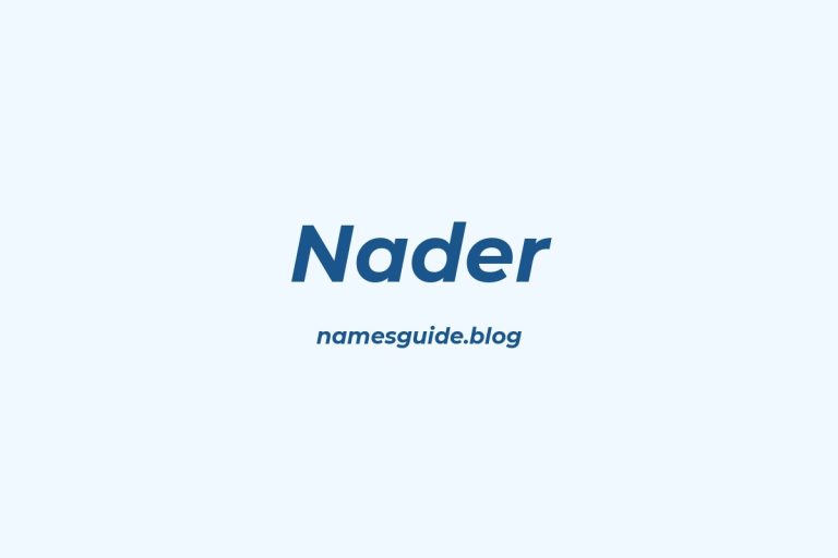 61+ Middle Names for Nader: The Ultimate Guide
