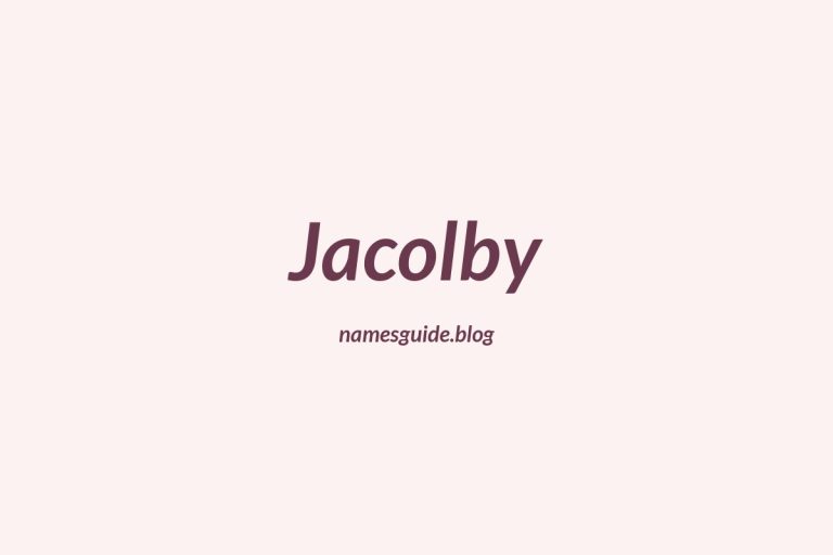 39+ Unique Middle Names for Jacolby