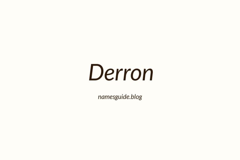 44+ Classic Middle Names for Derron