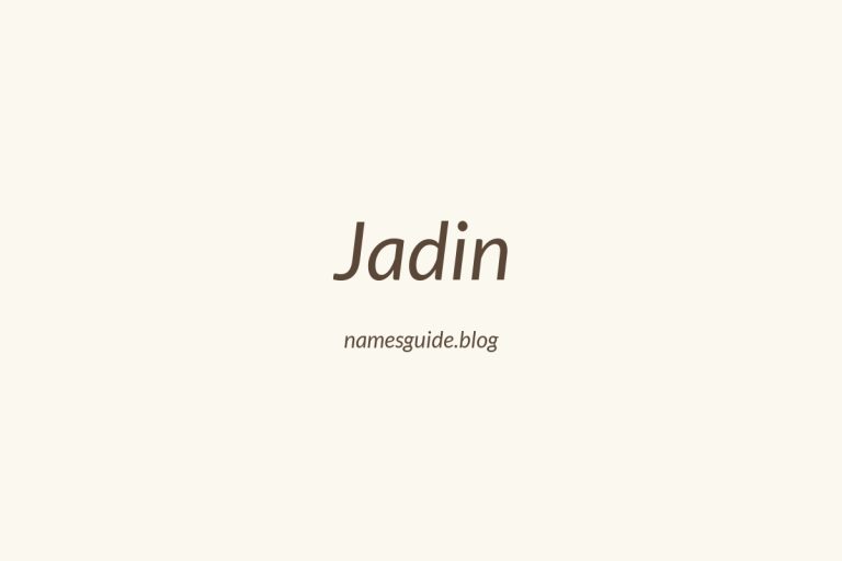 37+ Unique Middle Names for Jadin