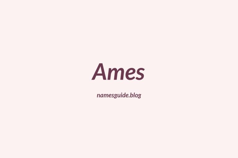 56+ Unique Middle Names for Ames