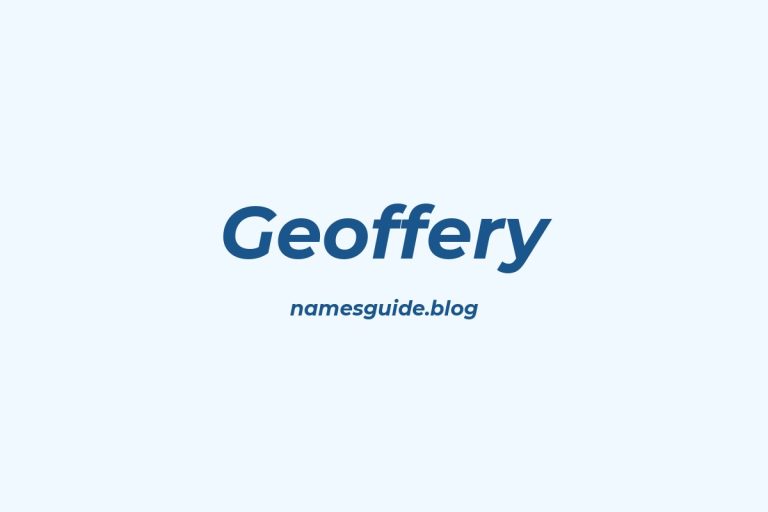 57+ Unique Middle Names for Geoffery