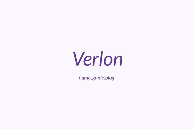 52+ Unique Middle Names for Verlon