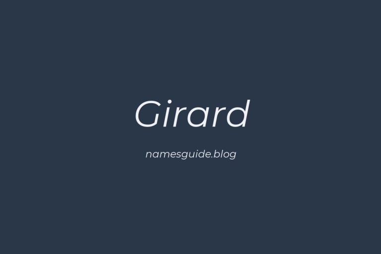 53+ Classic Middle Names for Girard