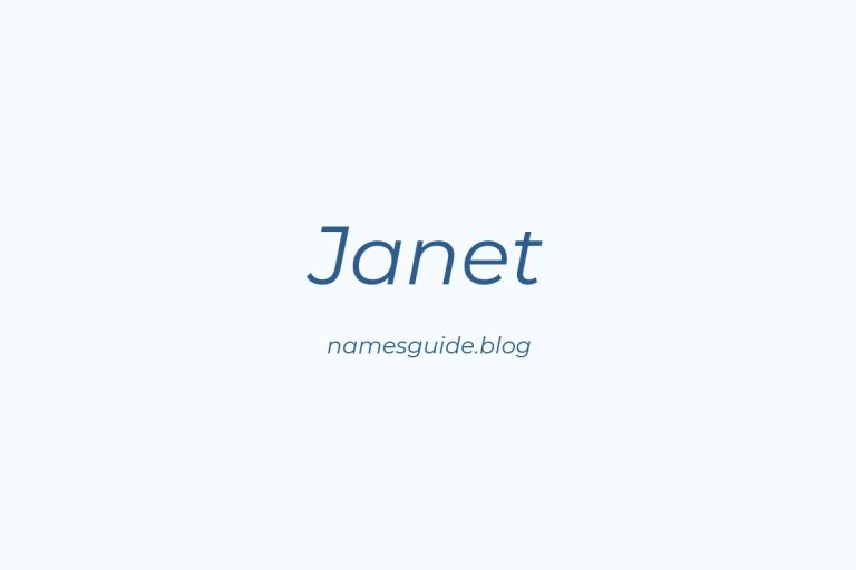 57+ Classic Middle Names for Janet