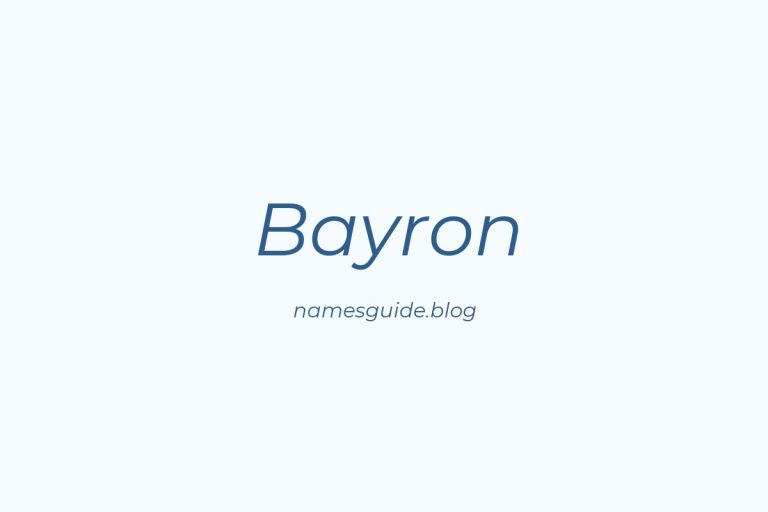 57+ Unique Middle Names for Bayron