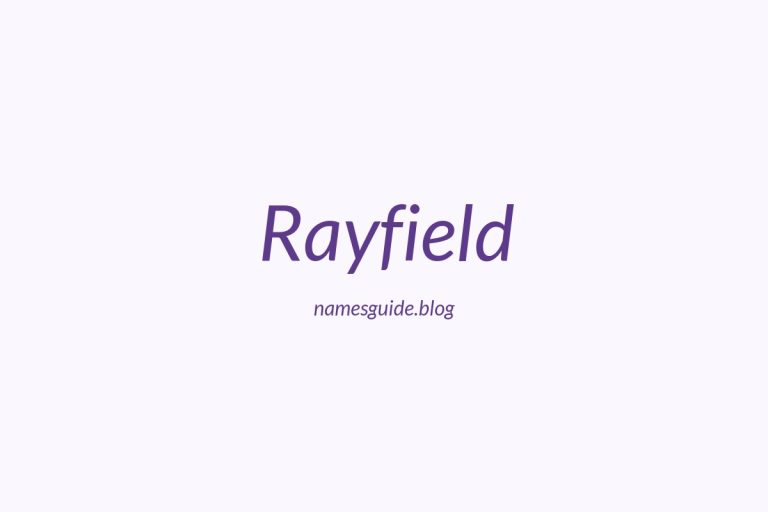 59+ Classic Middle Names for Rayfield