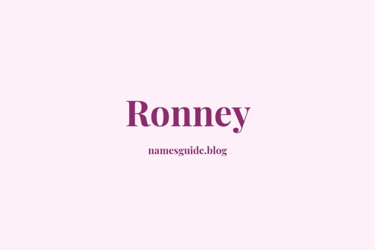 57+ Classic Middle Names for Ronney