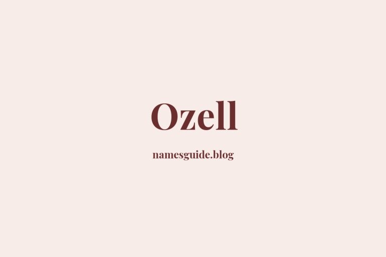 39+ Unique Middle Names for Ozell