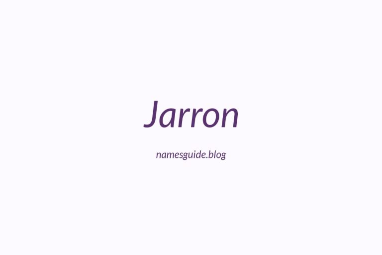 58+ Unique Middle Names for Jarron