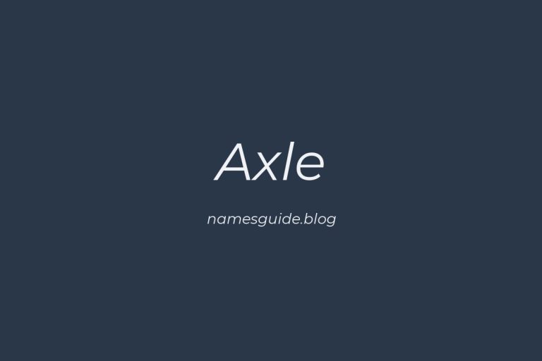 57+ Unique Middle Names for Axle