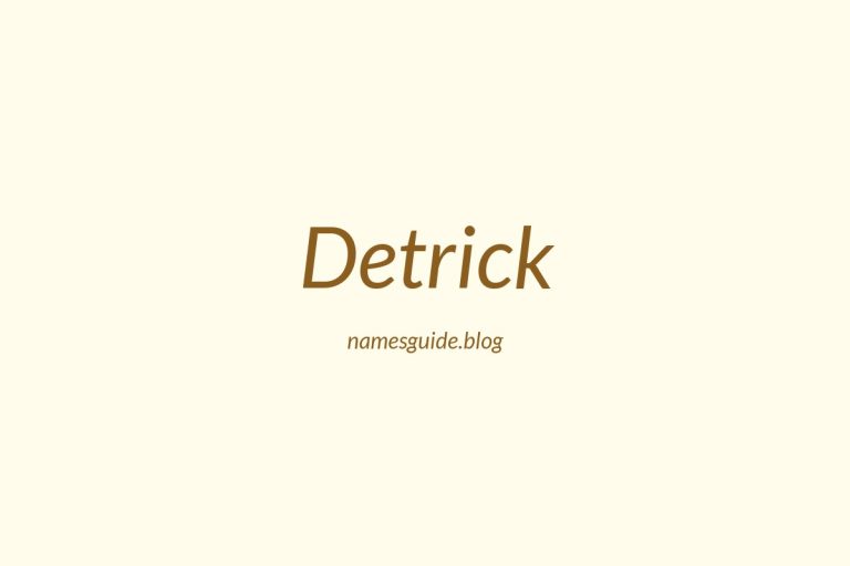 52+ Unique Middle Names for Detrick