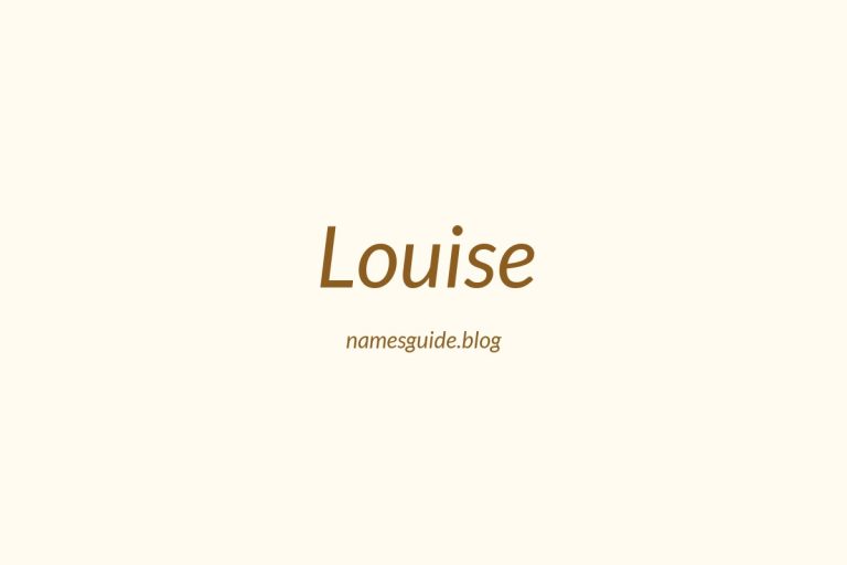 57+ Classic Middle Names for Louise