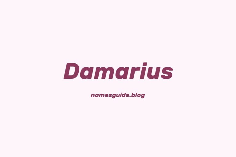38+ Classic Middle Names for Damarius