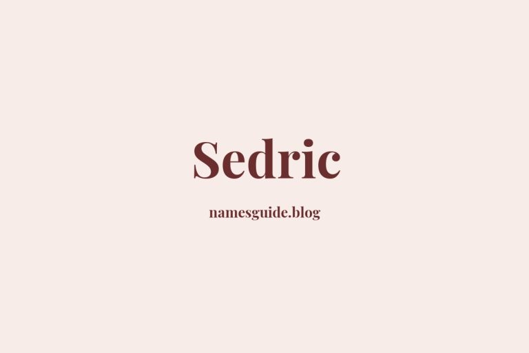 55+ Unique Middle Names for Sedric