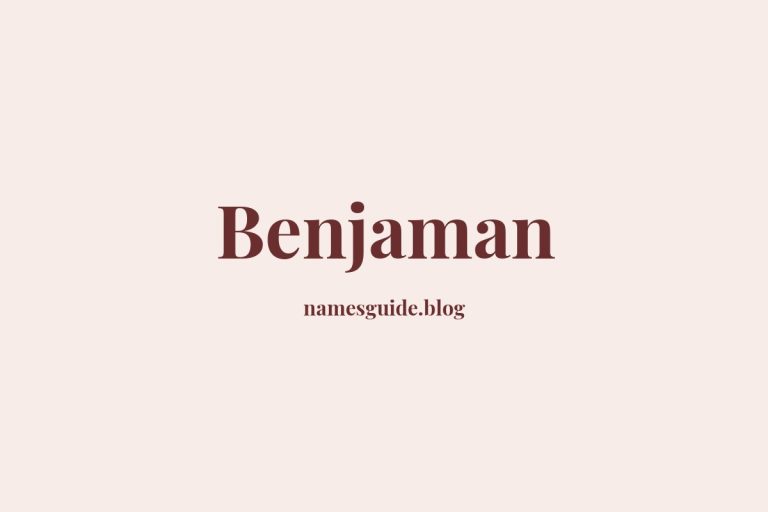 57+ Classic Middle Names for Benjaman