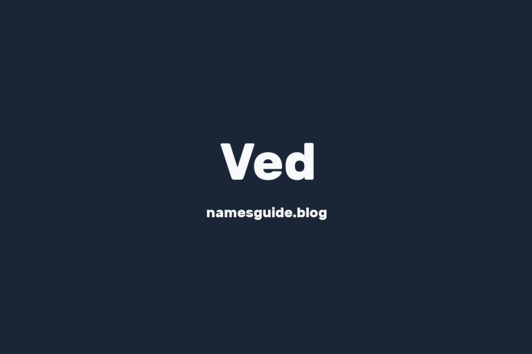 52+ Unique Middle Names for Ved