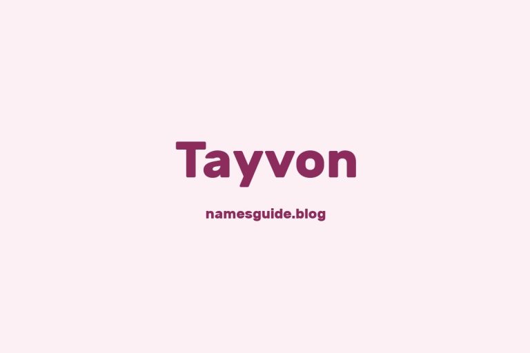 58+ Unique Middle Names for Tayvon