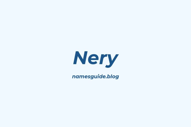59+ Unique Middle Names for Nery