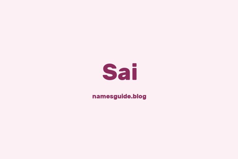 58+ Unique Middle Names for Sai