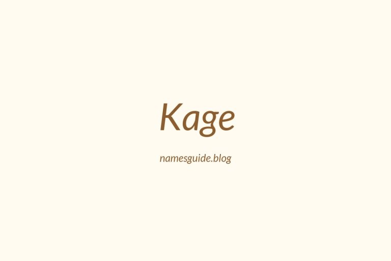55+ Unique Middle Names for Kage