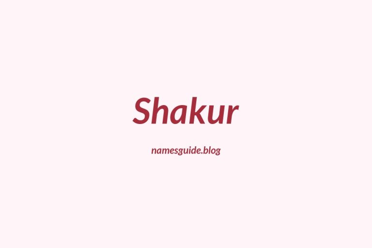 59+ Unique Middle Names for Shakur