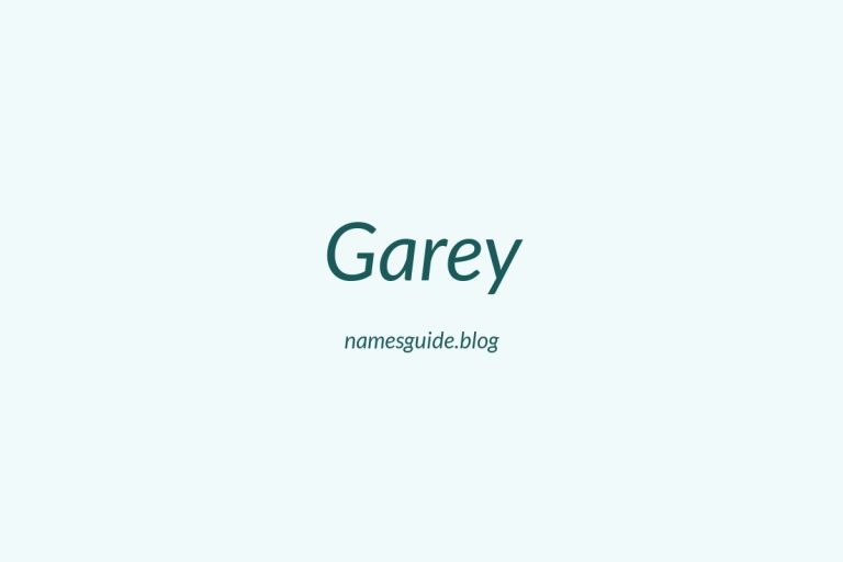 38+ Unique Middle Names for Garey