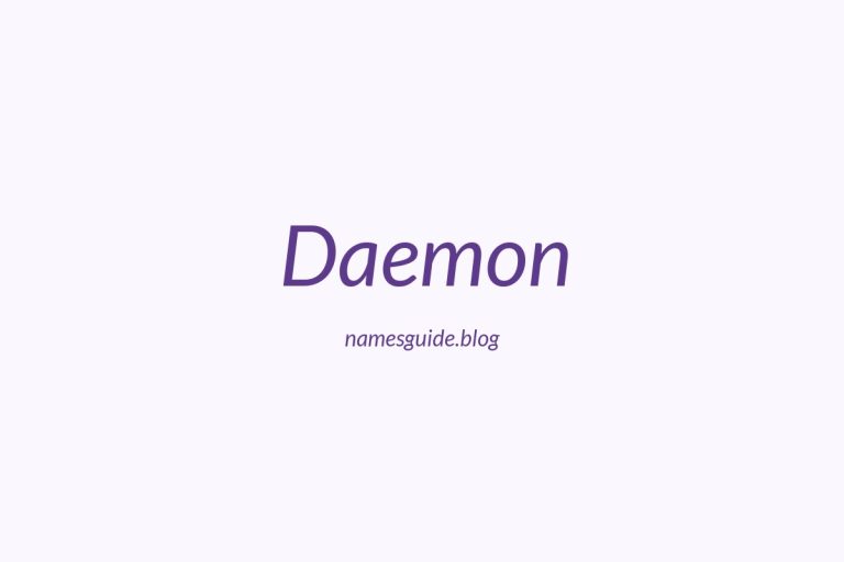 57+ Unique Middle Names for Daemon
