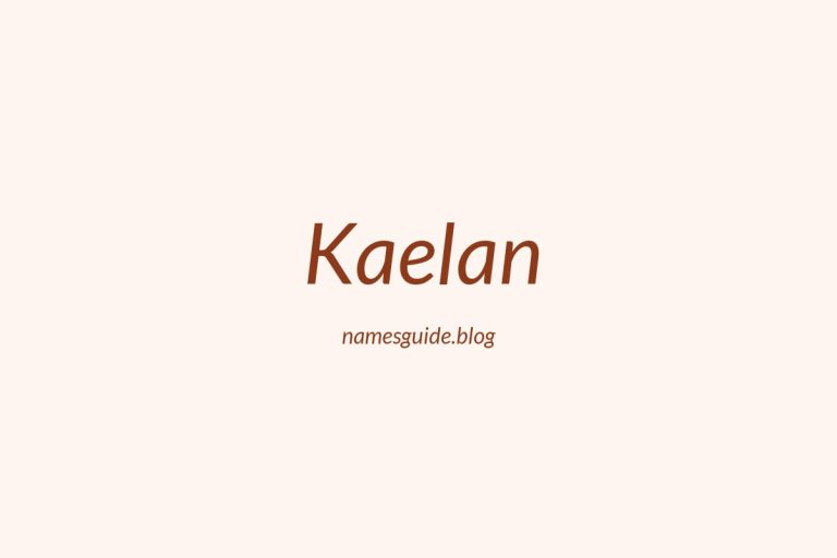 41+ Unique Middle Names for Kaelan