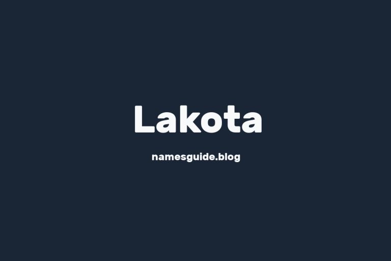 57+ Unique Middle Names for Lakota