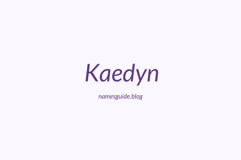 59+ Unique Middle Names for Kaedyn