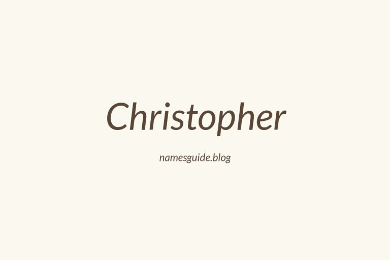 42+ Classic Middle Names for Christopher