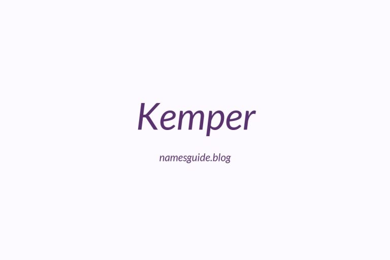 62+ Unique Middle Names for Kemper