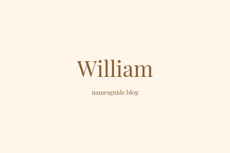 47+ Classic Middle Names for William