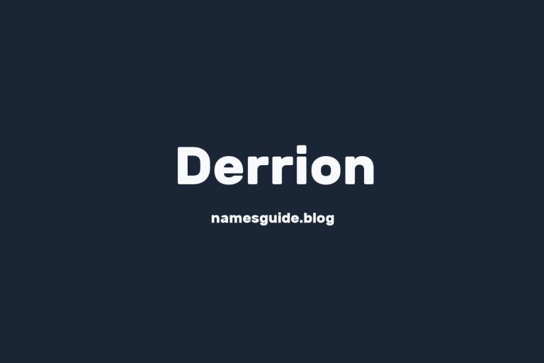 52+ Unique Middle Names for Derrion