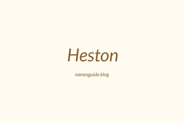 57+ Classic Middle Names for Heston