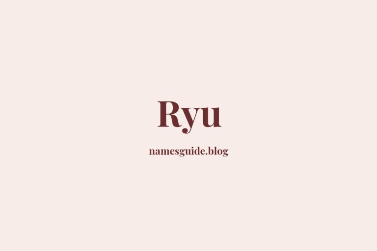 55+ Unique Middle Names for Ryu