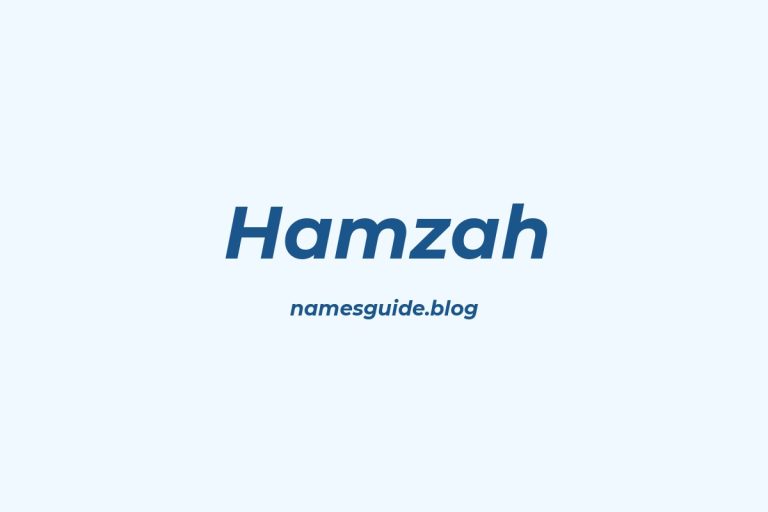 57+ Unique Middle Names for Hamzah