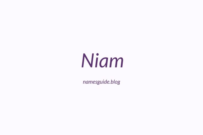 55+ Unique Middle Names for Niam