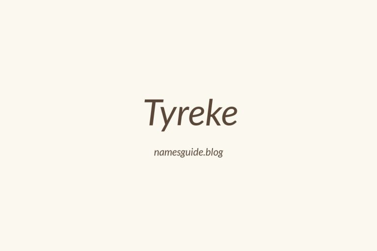 54+ Unique Middle Names for Tyreke