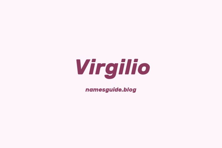 59+ Classic Middle Names for Virgilio